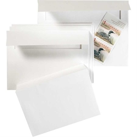 Enveloppe blanche d'invitation 4 3 / 8 x 5 3 / 4"