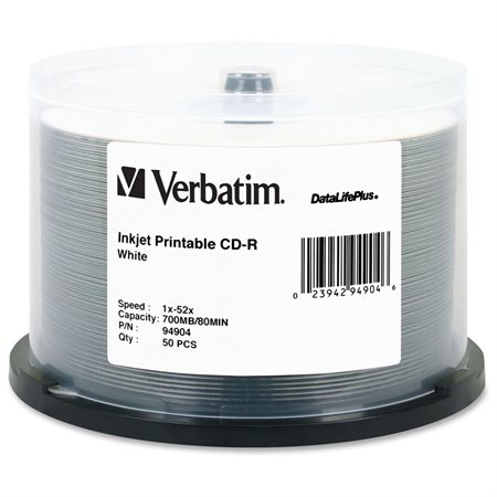 CD-R 52X 700MB 80MN INKJT 50pk