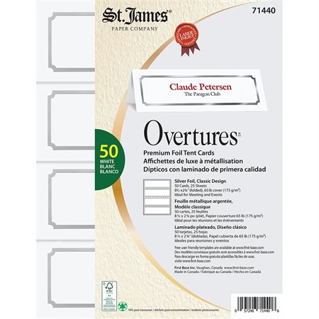 Overtures Premium Foil Tent Cards