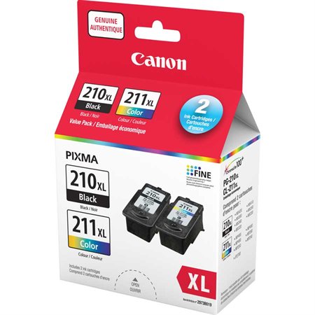 Emballage double de cartouches jet d'encre PG-210XL / CL-211XL