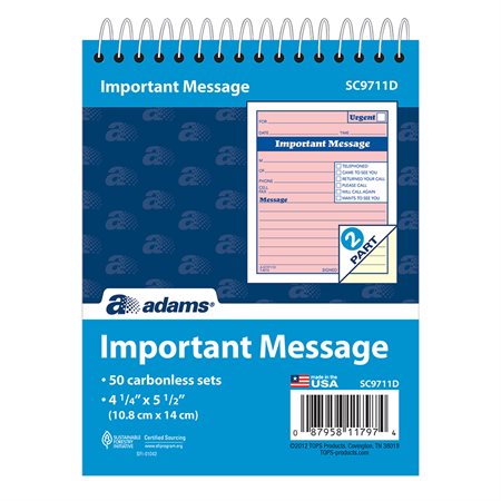 Phone Message Book