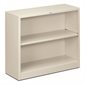 Brigade Steel Bookcase | 2 Shelves | 34-1 / 2"W | Light Gray Finish