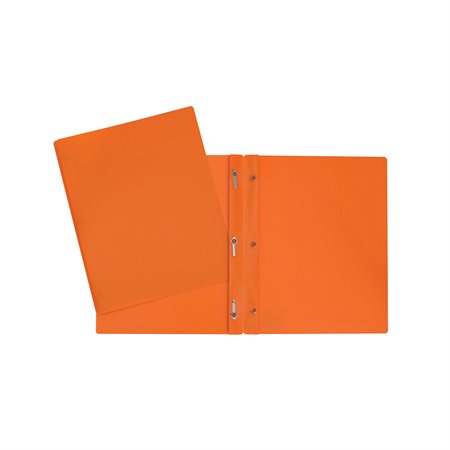 Orange Poly Portfolio with fasteners (Duo-tang)
