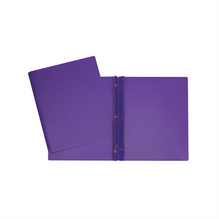 Purple Poly Portfolio with fasteners (Duo-tang)