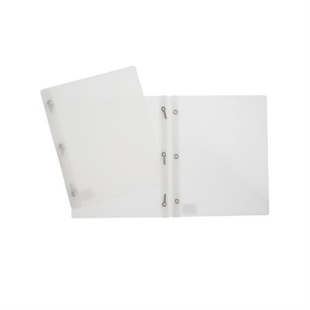 Clear poly portfolio with fasteners (Duo-tang) 