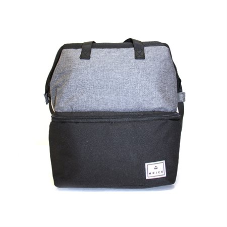 Double Compartment Insulated Lunch Box - Mrick Black / Grey