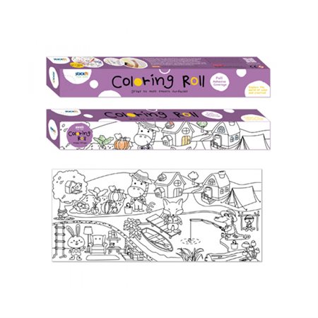 Roll of coloring paper - Village