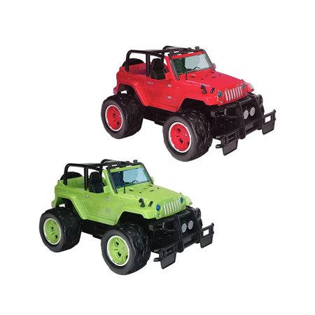 Remote controlled truck 4 x 4 green or red