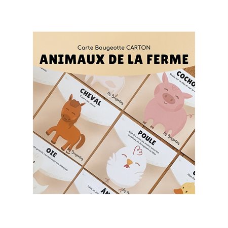(Fr) Carte Bougeotte - Animaux de la ferme