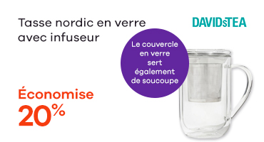 Tasse nordic en verre avec infuseur