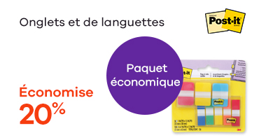 Paquet économique onglets et de languettes