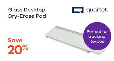 Glass Desktop Dry Erase Pad